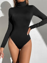 Solid High Neck Slim Fit Tee Bodysuit